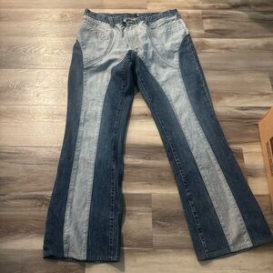Just Cavalli Two-Tone Blue Flare Jeans